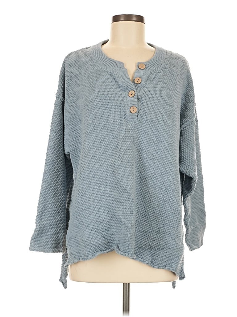 Pre-owned Fp Beach Pullover Sweater In Blue