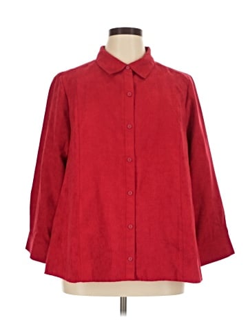 Catherines 3/4 Sleeve Button-Down Shirt (view 1)