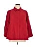Catherines Solid Red 3/4 Sleeve Button-Down Shirt Size 1X - photo 1