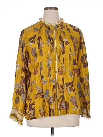 Johnny Was Long Sleeve Silk Top (view 1)