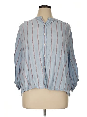 Old Navy 3/4 Sleeve Button-Down Shirt (view 1)