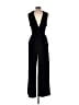 Nina Leonard Solid Black Jumpsuit Size L - photo 2