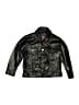 Assorted Brands 100% Polyester Solid Black Faux Leather Jacket Size 4 - photo 1