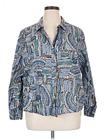 Nic + Zoe 3/4 Sleeve Button-Down Shirt (view 1)