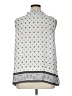 Talbots 100% Polyester Silver Sleeveless Blouse Size 1X - photo 2
