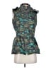 Nanette Lepore Camo Teal Green Vest Size S - photo 1