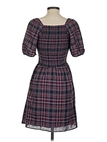 Madewell Lucie Puff-Sleeve Smocked Mini Dress in Rockfern Plaid (view 2)