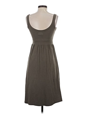 Green Cotton Casual Dress (view 2)