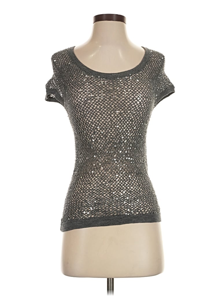 Pre-owned Bcbgmaxazria Pullover Sweater In Silver