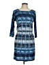 Guess Print Blue Casual Dress Size 6 - photo 1