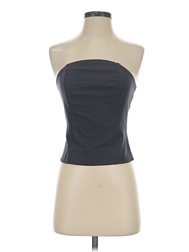 Pre-owned Lioness Tube Top Gray Strapless Neckline Tops