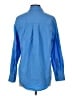 Cos Chevron-herringbone Blue Long Sleeve Button-Down Shirt Size 2 - photo 2
