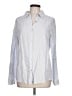 Sigrid Olsen Stripes Silver Long Sleeve Button-Down Shirt Size L - photo 1