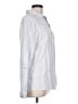 Sigrid Olsen Stripes Silver Long Sleeve Button-Down Shirt Size L - photo 4