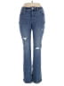 Express Hearts Blue Jeans Size 14 - photo 1