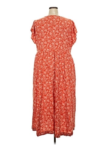 Madewell Plus Button-Front Midi Dress in Piazza Flora (view 2)