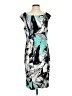 Connected Apparel Graphic Teal Cocktail Dress Size S (estimated) - photo 1