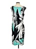 Connected Apparel Graphic Teal Cocktail Dress Size S (estimated) - photo 2