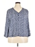 Amazon Essentials Blue 3/4 Sleeve Blouse Size XXL - photo 1