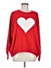 CeCe Hearts White Red Pullover Sweater Size M - photo 1