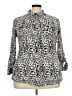 Cato Animal Print Gray 3/4 Sleeve Blouse Size 18 - photo 1