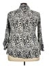 Cato Animal Print Gray 3/4 Sleeve Blouse Size 18 - photo 2