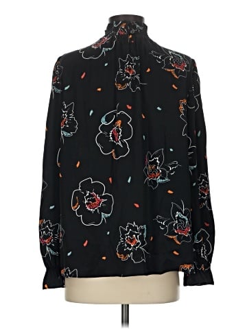 Tucker Long Sleeve Silk Top (view 2)
