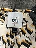 CAbi 100% Polyester Animal Print Gold Long Sleeve Blouse Size S - photo 7