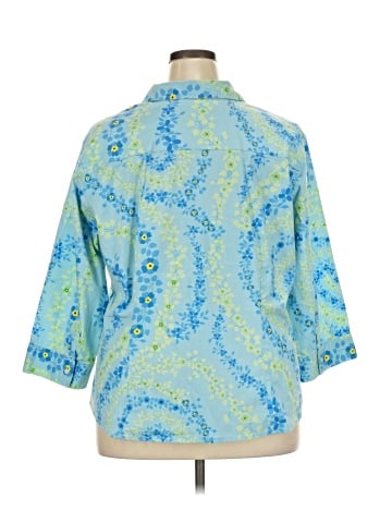 IZOD 3/4 Sleeve Button-Down Shirt (view 2)