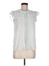 Maison Jules 100% Polyester Gray Short Sleeve Blouse Size M - photo 1