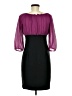 I.N. Studio 100% Polyester Color Block Purple Cocktail Dress Size 8 (petite) - photo 2