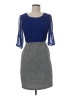 En Focus Studio 100% Polyester Houndstooth Blue Cocktail Dress Size 6 - photo 1