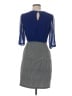En Focus Studio 100% Polyester Houndstooth Blue Cocktail Dress Size 6 - photo 2