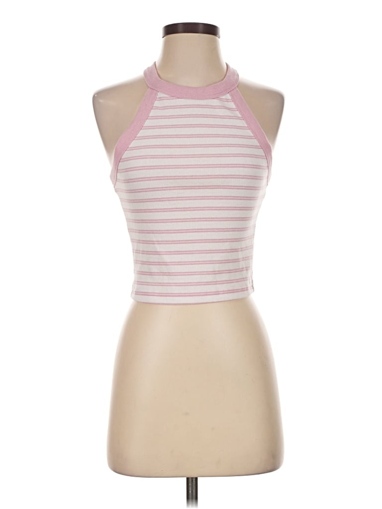 Pre-owned Better / Together Tank Top Pink Halter Neckline Tops
