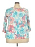 Ruby Rd. Floral Teal 3/4 Sleeve Blouse Size 2X - photo 1