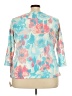 Ruby Rd. Floral Teal 3/4 Sleeve Blouse Size 2X - photo 2