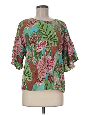 Rose + Olive Short Sleeve Blouse (view 1)