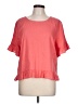 I.N. Studio Pink Short Sleeve Top Size L (petite) - photo 1