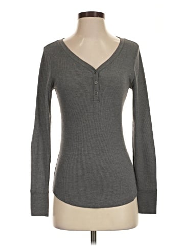Faded Glory Long Sleeve Henley (view 1)