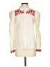 Dear John 100% Polyester Ivory Long Sleeve Blouse Size S - photo 1
