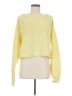 Free People 100% Cotton Solid Yellow Pullover Sweater Size M - photo 1