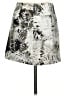Tibi Graphic Silver Casual Skirt Size 0 - photo 2