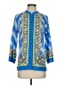 Bob Mackie Blue 3/4 Sleeve Blouse Size XS - photo 1