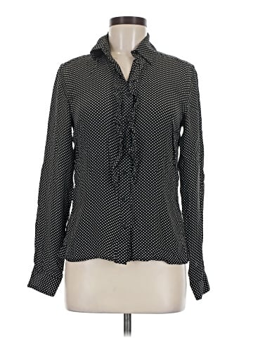 George Long Sleeve Silk Top (view 1)
