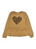 Extremely Me Hearts Gold Long Sleeve Top Size 4 - photo 1