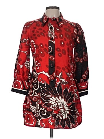Plenty By Tracy Reese 3/4 Sleeve Silk Top (view 1)