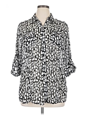 Roz & Ali 3/4 Sleeve Blouse (view 1)