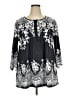 Unbranded Floral Black 3/4 Sleeve Blouse Size 2XL - photo 1