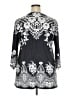 Unbranded Floral Black 3/4 Sleeve Blouse Size 2XL - photo 2