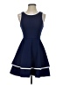 Alya Solid Blue Cocktail Dress Size S - photo 1